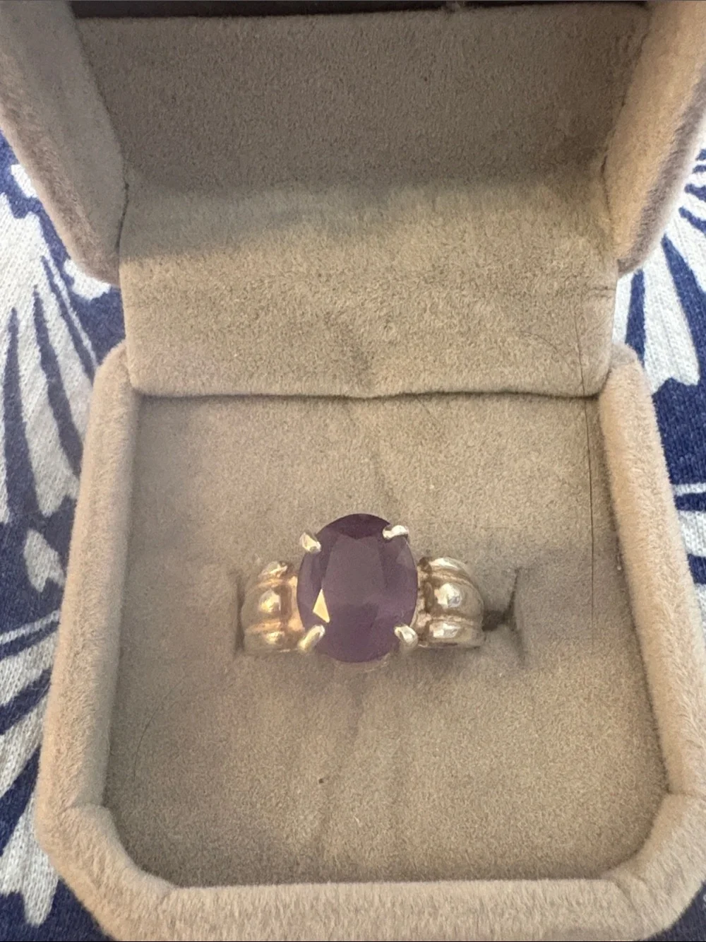Sterling Silver with Faceted Zambian Amethyst Ring